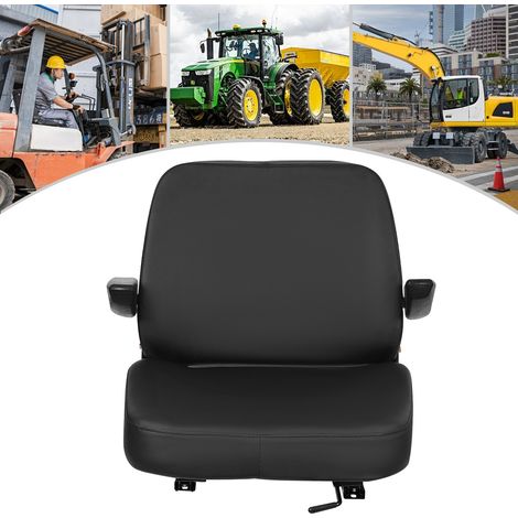 YISSALE – Siège de chariot élévateur avec accoudoirs - Confortable et robuste - Adapté aux tracteurs, bulldozers, excavatrices, tondeuses et plates-formes élévatrices (1/5)