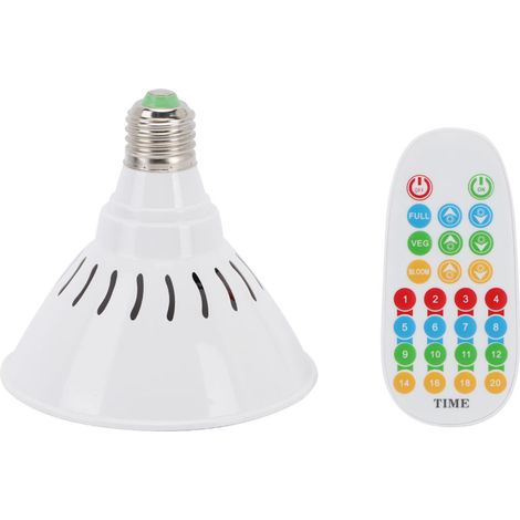 Lampe de croissance LED E27 12 W avec minuterie pour plantes d'intérieur, serres, plantes en pot, semis, succulentes, éclairage d'appoint AC85-265VE27-AquaForge (1/5)