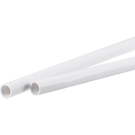 Tube PVC Rigide Blanc Tuyau 8mm ID 10mm OD 50cm Tube Plastique PVC Pipe 2Pcs Pour Conduite d'Eau, Artisanat, Décoration, Manchon de Câble (1/5)