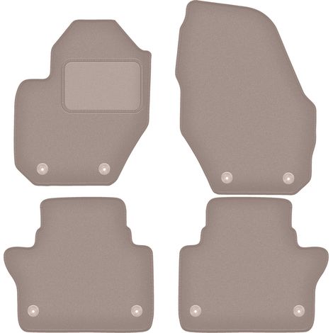 Velours-Fußmatten für: Volvo S60 II Lang (2010–2018), beige (1/5)