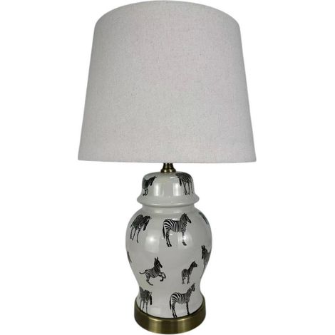 Lamp and Shade - Ceramic - L18 x W18 x H40 cm