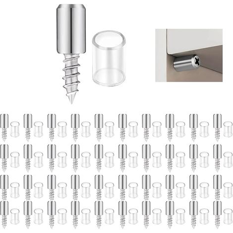 40 Pieces Metal Shelf Brackets, Cupboard Shelf Brackets, Shelf Support Pegs, Self Tapping Screw Shelf Brackets, for Bookcases, Cabinets, Wardrobes (1/5)
