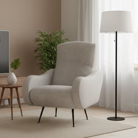 Butaca Dromondin, reposabrazos, Made in Italy, beige (1/5)