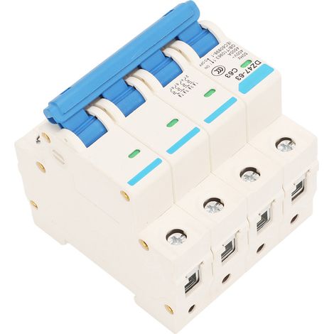 Disjoncteur 4P MCB pour montage sur rail DIN, interrupteur de protection 400 V 63 A, pouvoir de coupure de 4500 A (1/5)