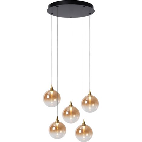 Suspension LED de conception Gisela décoloration - 5x Ø 16cm - 13494/18/62 (1/2)