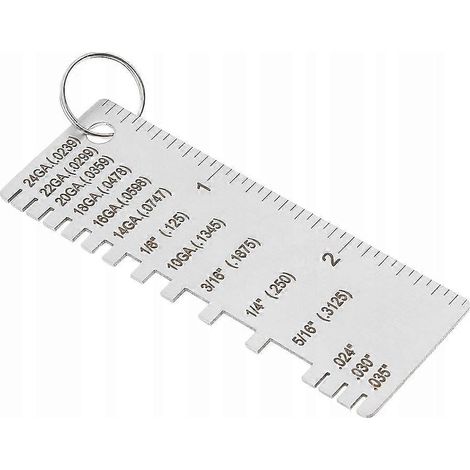 Outil de mesure d'épaisseur pour tôles en acier inoxydable (1/4)