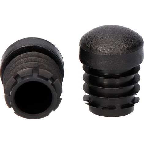 Embout Rentrant Noir Circulaire ø30mm (1/2)
