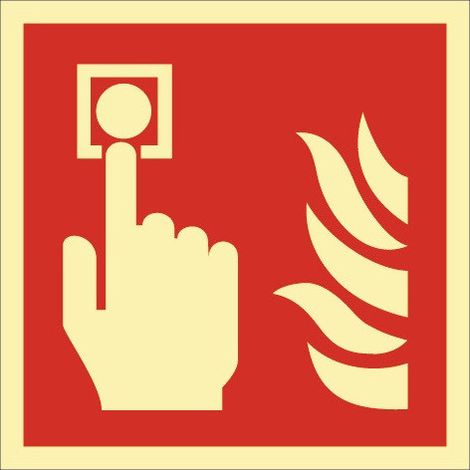 Simbolo di protezione antincendio ASR A1.3 / DIN EN ISO 7010 / DIN 67510 pellicola di allarme antincendio