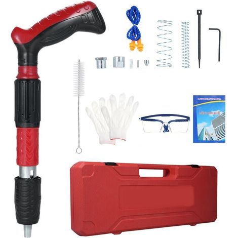 Pistolet à ongles manuel 5 vitesses Cloueur béton pour fixation murale Conception ergonomique Utilisation sur terrain sans électricité (1/5)