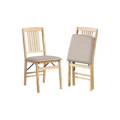 Folding Dining Chairs Set of 2 with Padded Seat (1/5)