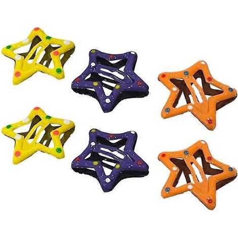 Lot de 6 barrettes étoiles pour bébés, accessoires pour cheveux (1/5)