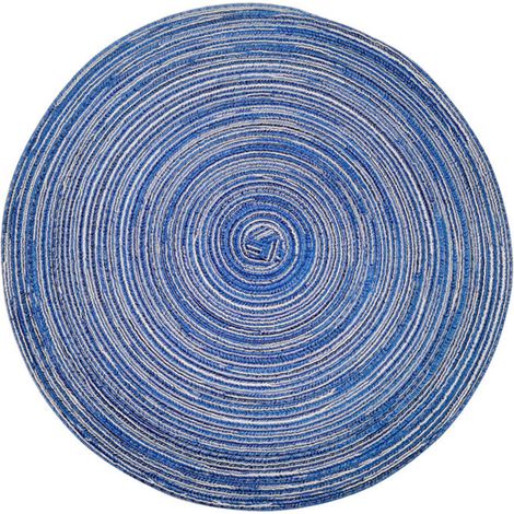Runder Tischset blau 3838cm 1 Stück Tischset mit Pailletten, geeignet für Weihnachten, Familienfeier, Hochzeit, Urlaubstischdekoration (1/5)