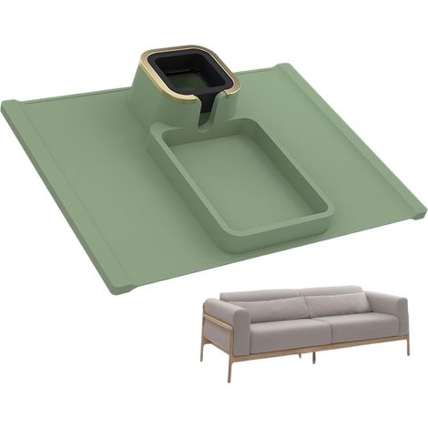 Plateau pour accoudoir de canapé, support de télécommandes – Accoudoir inclinable pour téléphone, collation, ordinateur portable, café, salle à manger, causeuse, boisson et téléphone portable