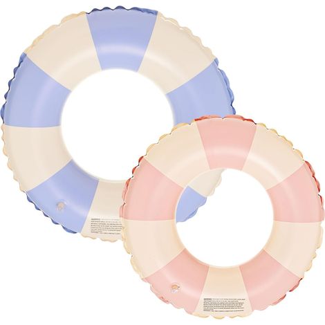 Lot de 2 bouées gonflables transparentes en caoutchouc pour adultes et enfants, pour la natation en piscine et en baignoire.-AquaForge (1/3)