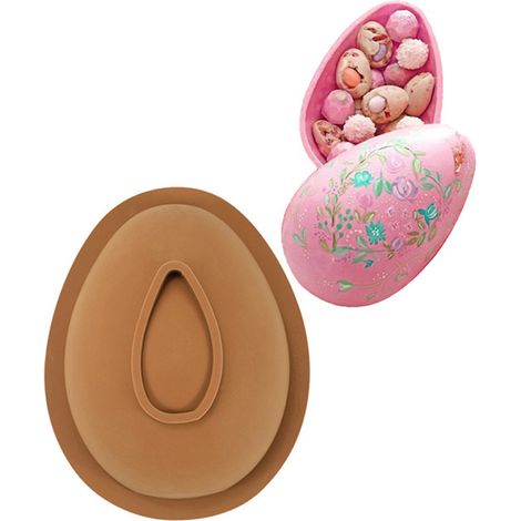 3D-Osterei-Schokoladen-Silikonform – DIY-Oster-Überraschungsmousse-Formen – Backwerkzeug für heiße Schokolade, Kakaobomben und Kuchen (1/3)