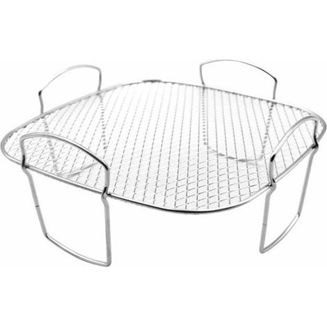 Grillrooster - En Acier Inoxydable 304 - Pour Friteuse À Air Carrée - Compatible Avec Modèles De 5,5 À 7,5 L - 20,5 x 20,5 x 9 cm - 1 Pièce (1/5)