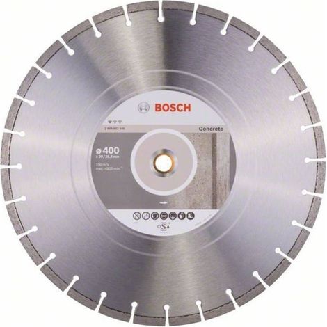 Bosch Professional 1 x Disco Tronzador de Diamante Standard for Concrete, para Hormigón, Hormigón Poroso, Ø 400 x 20/25.40 x 3.2 x 10 mm, Accesorios para Sierras de Mesa, Sierras a Gasolina (1/4)