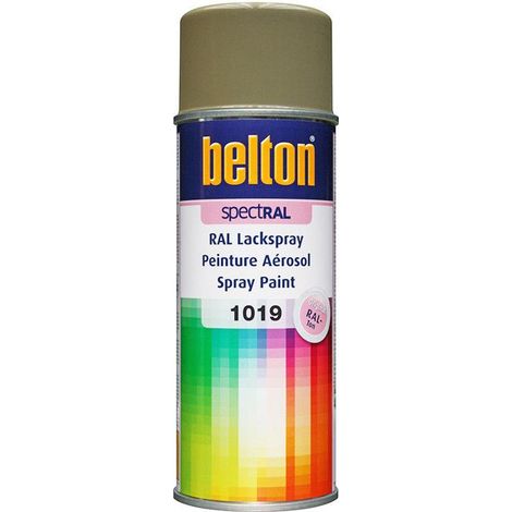 Bombe de peinture Belton Spectral RAL1019 Gris Beige 400ml