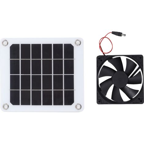 Ventilateur d'extraction solaire étanche, rendement de conversion de 20 %, pour camping-car et serre. (1/5)