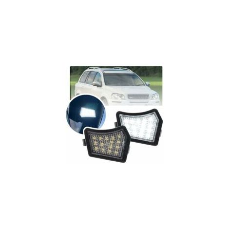 Juego de 2 luces LED de cortesía para espejos retrovisores, luces de bienvenida y luces de cortesía para Volvo V40 XC90 S40 V50 C30 C70 S60 V60 S80 V70 XC70 Jaguar XF XE XJ - Crezuo (1/3)