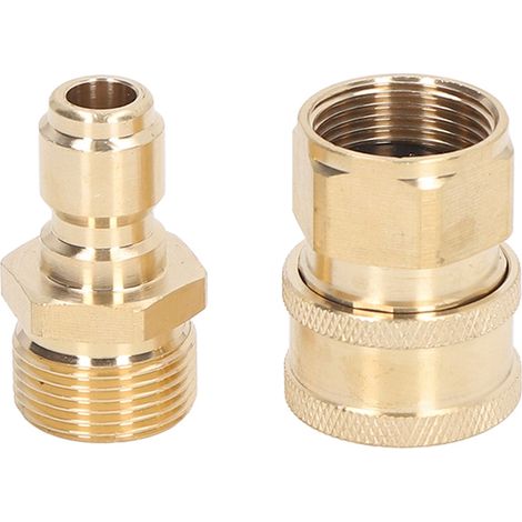 Raccords pour nettoyeur haute pression 5000 PSI, adaptateur de tuyau pour machine à laver, connecteurs mâle et femelle M22x1,5 mm, filetage mâle et femelle. (1/5)