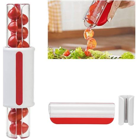 Traubenschneider, Tomatenschneider, Kirschschneider, Obstschneider, roter Tomatenschneider (1/5)