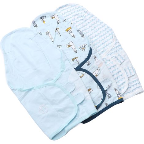 Ensemble de 3 gigoteuses en coton pour nouveau-nés de 0 à 2 mois. (1/5)