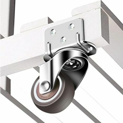 Satz mit 4 Lenkrollen 50 mm, 100 kg Möbelrollen, Typ L Möbelrad mit Bremse, 360° Drehung, für den Innen- und Außenbereich (2 Rollen mit Bremse, 2 Rollen ohne Bremse) (1/5)