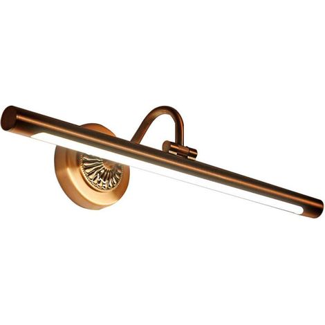 Miroir lumineux LED - Éclairage de salle de bain - Lumière blanche chaude et traitement antibuée - Économie d'énergie : 10 W - 1 pièce - Pour salle de bain et chambre - Couleur cuivre (1/5)
