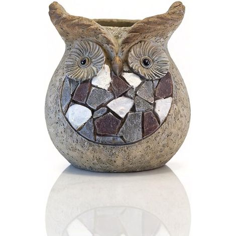 Decorative Resin Flower Pot 15 x 15 x 17 cm Outdoor Weatherproof Indoor Flower Pot for Garden Lawn Balcony Shelf Office Hallway (1/5)