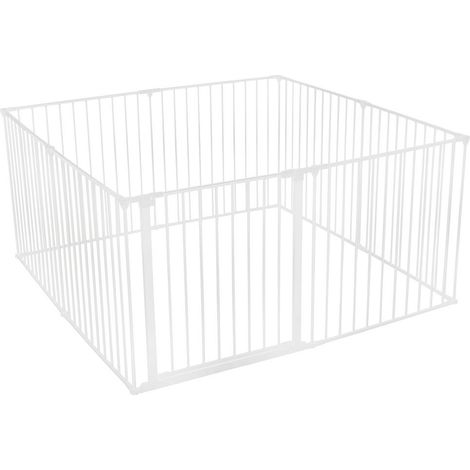 Safetots Premium Multi Panel Play Den, 144cm x 144cm, White, 70cm High, Baby Playpen, Play Den for Toddlers, Large Playpen