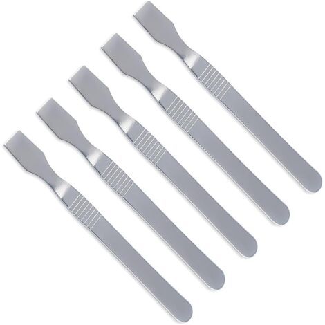 QORVA-Lot de 5 grattoirs professionnels en acier inoxydable pour réparation électronique et pâte à souder, poignée ergonomique (1/5)