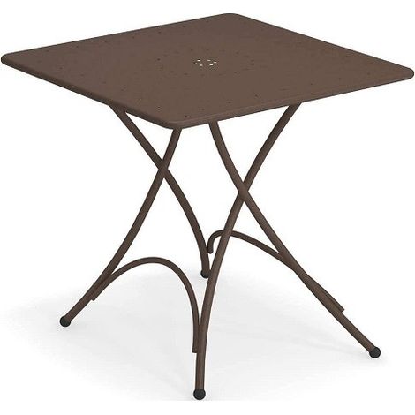 Tavolo Pigalle Quadrato Pieghevole cm76x76 marrone india (1/4)