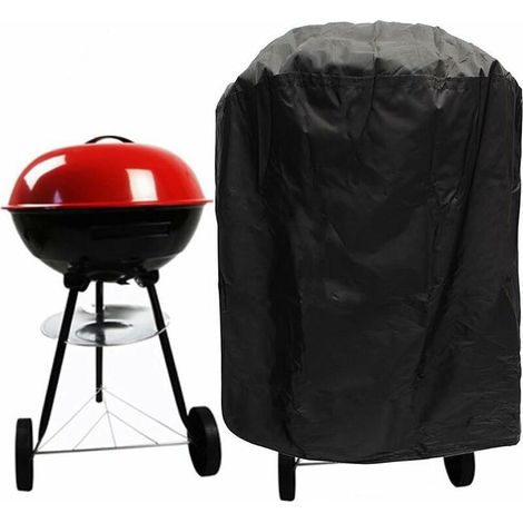 Housse de protection ronde pour barbecue - Résistante à l'eau, à la poussière et respirante - Housse de protection contre la pluie pour barbecue - Avec sac de rangement