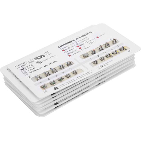 Metallene kieferorthopädische Schienen für festsitzende Zahnspangen (1/5)