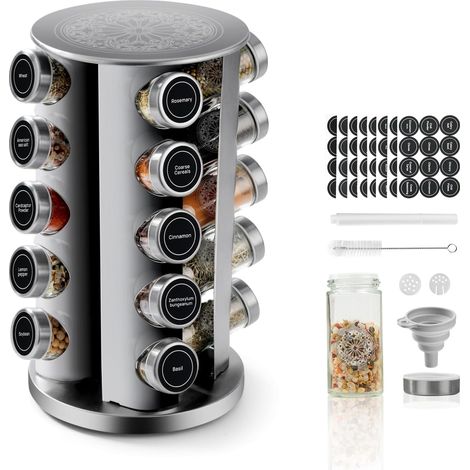 Kitchen Spice Storage, 20 Spice Jars, Kitchen Spice Rack (1/5)