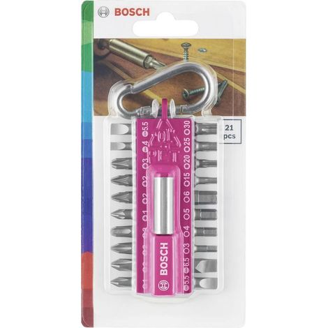 Punte avvitatore Bosch 21 pezzi fucsia 25 millimetri