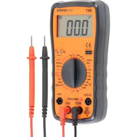 Multimeter Strend Pro Premium, digital, 1000A, 10A, 9V Batterie (1/3)