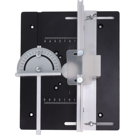Plaque d'insertion pour table de défonceuse, en alliage d'aluminium et acier, réglable en hauteur, pour fraiseuse et affleureuse.