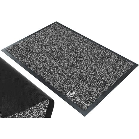 VOUNOT Felpudo Entrada Casa Antideslizante, Alfombra de Puerta, 90x150cm, Gris