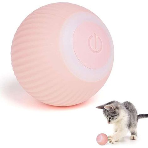 Juguete interactivo para gatos, pelota, USB C, pequeño, 4,2 cm, rosa