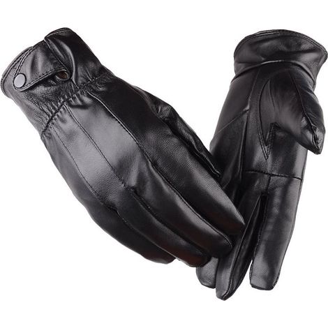Gants De Sécurité Résistants À La Chaleur Et Aux Coupures - Doublure Polaire Tactile - Pour Moto Bricolage Jardinage - 1 Paire (1/5)