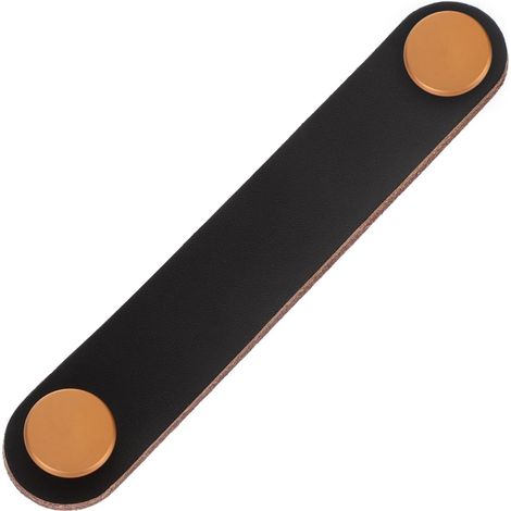 Poignée de porte en cuir pour armoire, commode, accessoire meuble, meuble chambre (1/5)