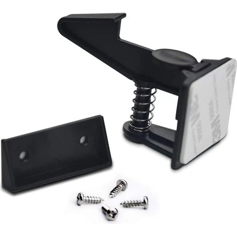 Lot de 10 cadenas noirs - Sécurité invisible pour portes et tiroirs de placards et tiroirs (1/5)