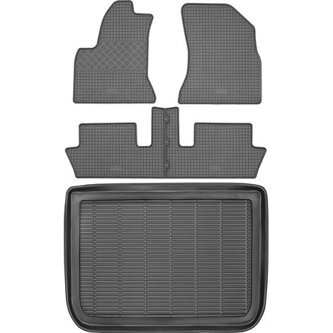 Juego de alfombrillas de goma para Citroën C4 Picasso I Minivan (2006-2013) + alfombrilla para el maletero. (1/5)