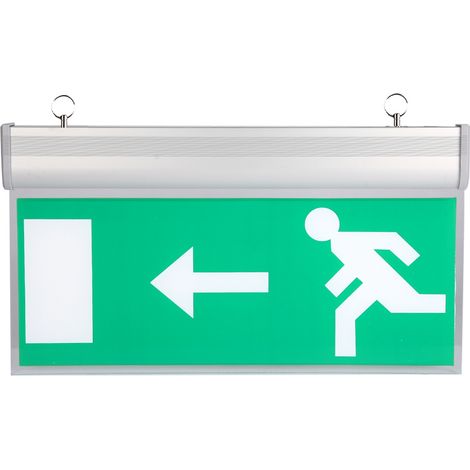 Lampe de signalisation d'urgence LED en acrylique, 110 à 240V, indicateur d'évacuation gauche droite