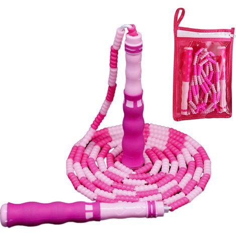 Corde à sauter réglable libre perles segmentées souple fitness pour enfants adultes perte de poids saut (1/5)