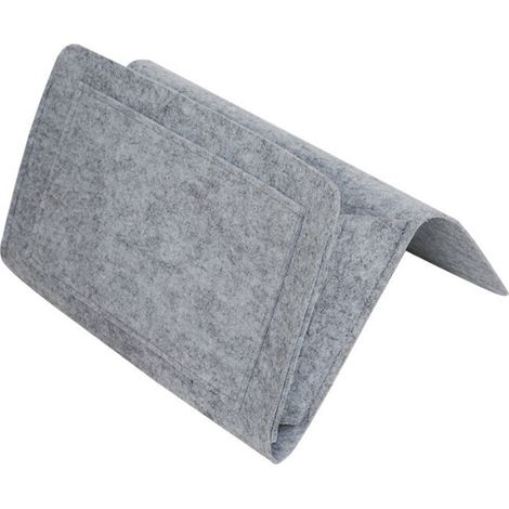 Sac en feutre à côté du lit, sac suspendu sur le canapé, table de chevet, sac de table de chevet - (32 10 20cm) gris clair (1/2)