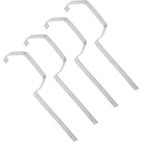 Set mit 4 robusten, wetterfesten Dachrinnenhalterungen aus Eisen (160 mm) für die Außenmontage. Schnelle und einfache Dachrinnenmontage.