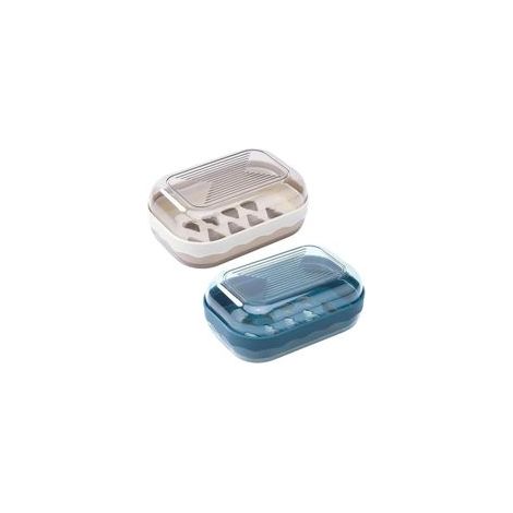 2pcs Boîte à Savon Portable de Voyage avec Couvercle Porte-Savon Étanche et Scellé pour la Maison, boite savon voyage,Salle de Bain, Randonnée, Voyage, Camping et Autres activités de Plein Air (1/4)